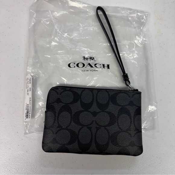Coach Wristlet wallet new smoke gray black - Picture 2 of 3